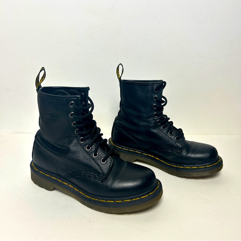 Original Dr. Martens 1460 Smooth Leather Lace Up Boots Black 8-eye Size 5 Womens
